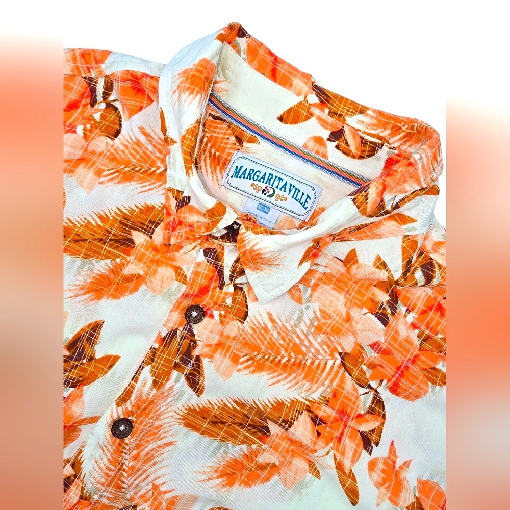 Margaritaville Jimmy Buffett‎ Hawaiian Short Sleeve Shirt Tropical Size XL